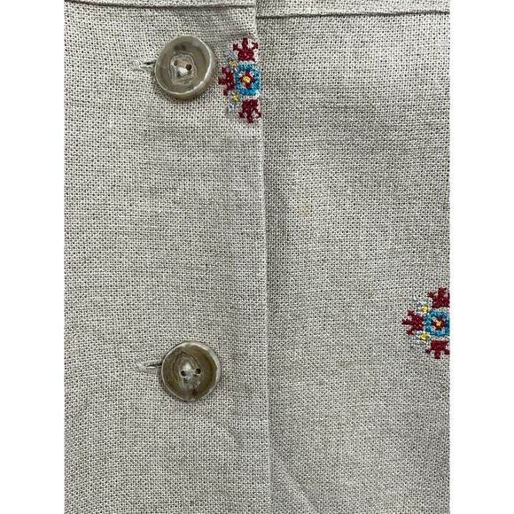Coldwater Creek Jacket 1X Linen Blend Embroidered Lace Boho Western Cowgirl - Picture 4 of 6